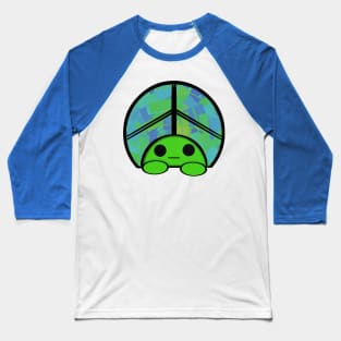 Turtle World Peace Sign Baseball T-Shirt